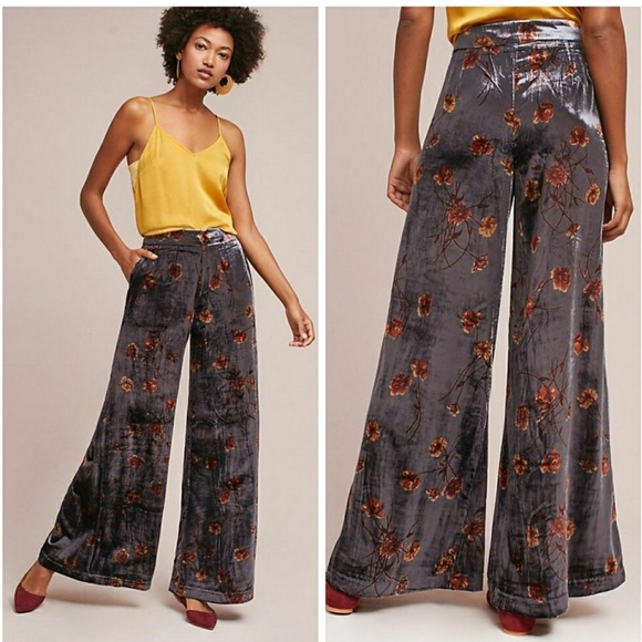 anthropologie velvet pants